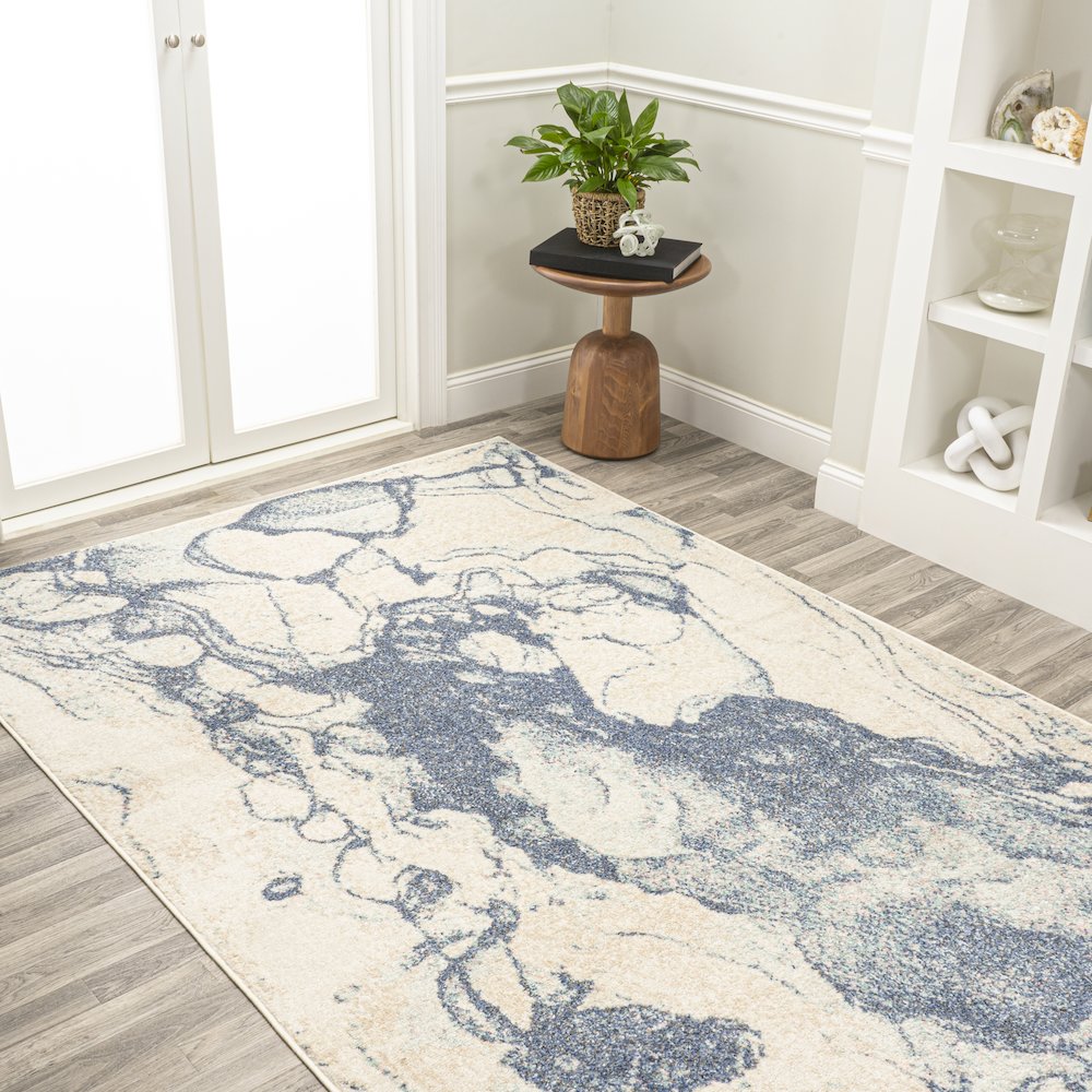 Marmo Abstract Marbled Modern Area Rug. Picture 4