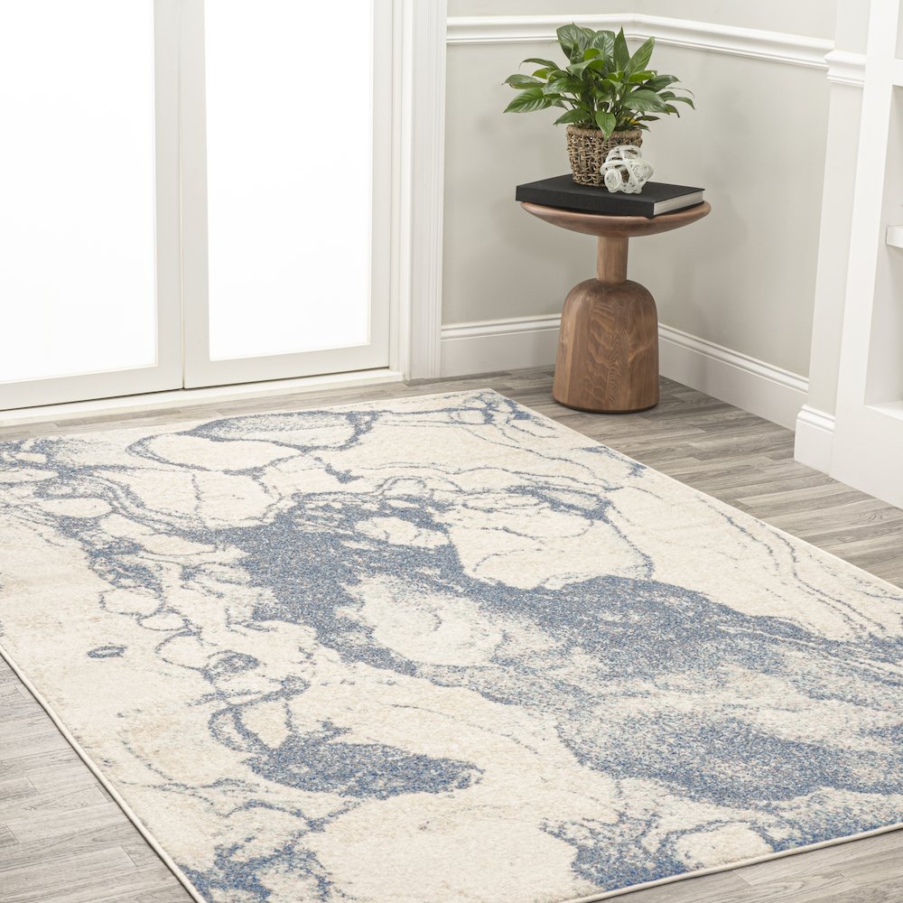 Marmo Abstract Marbled Modern Area Rug. Picture 5