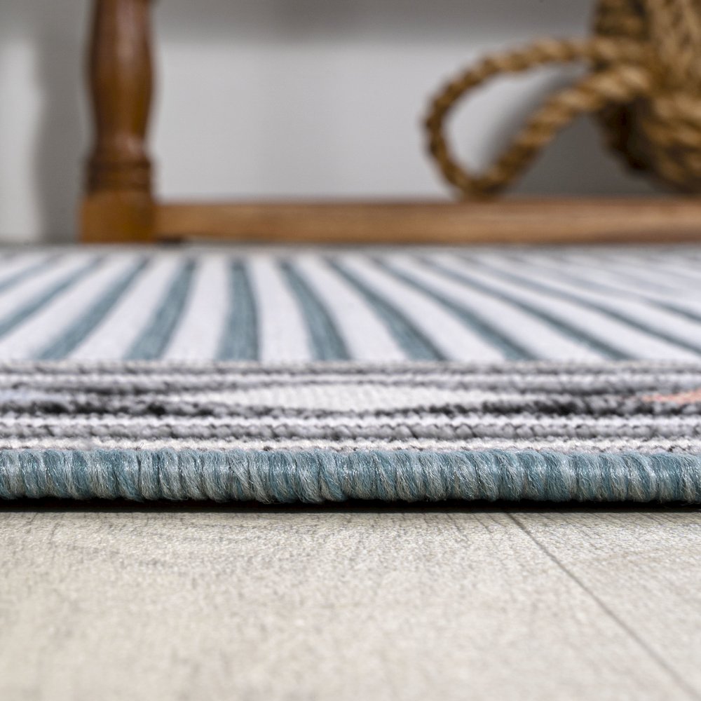 Sebastian High-Low Modern Diamond Border Area Rug. Picture 11