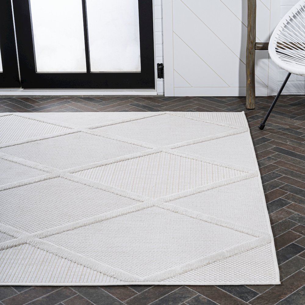 Salines Diamond Trellis Indoor/Outdoor Area Rug. Picture 7