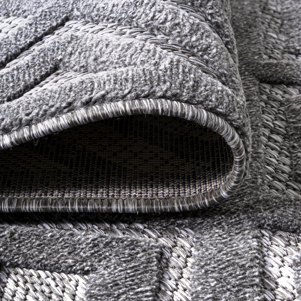 Portmany Neutral Diamond Trellis Indoor/Outdoor Area Rug. Picture 13