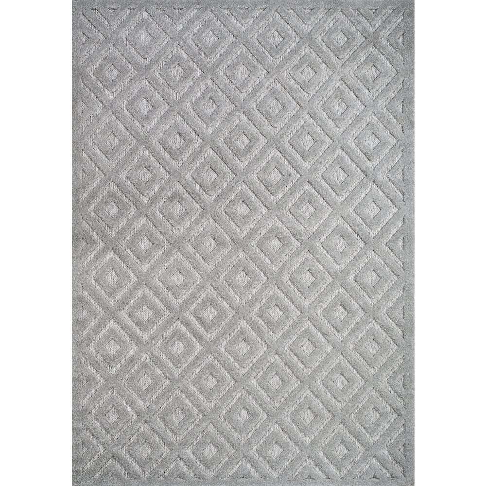 Portmany Neutral Diamond Trellis Indoor/Outdoor Area Rug. Picture 1