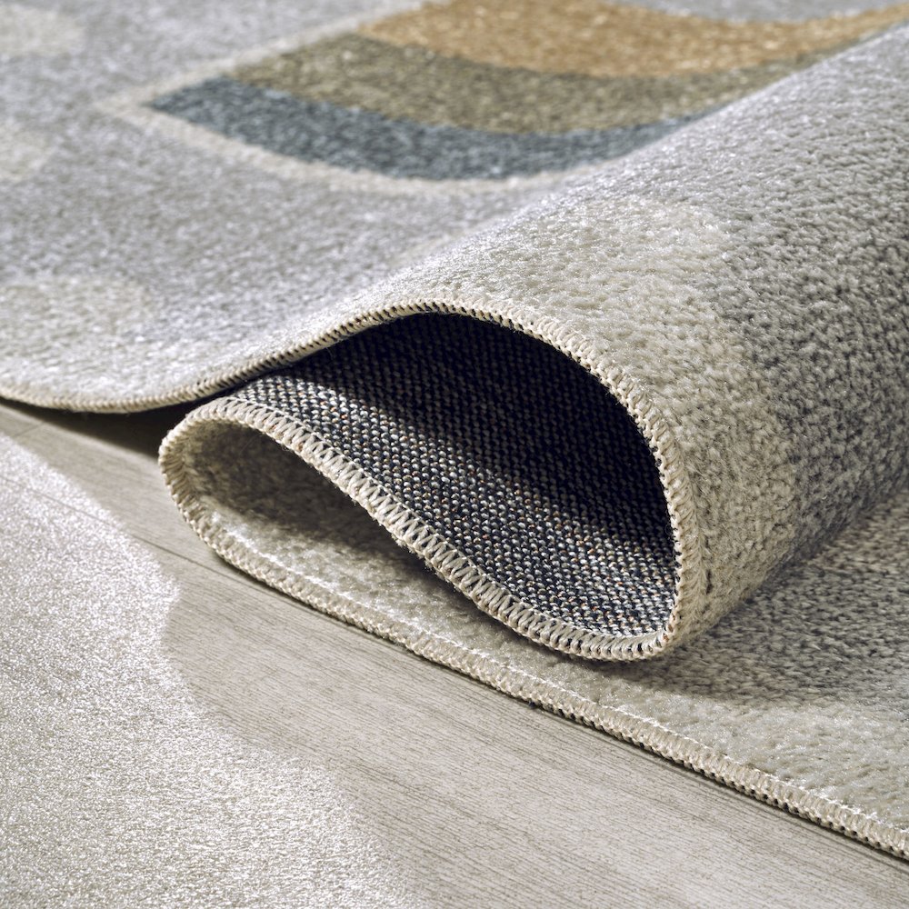 Minha Rainbow Dot Modern Machine Washable Area Rug. Picture 9