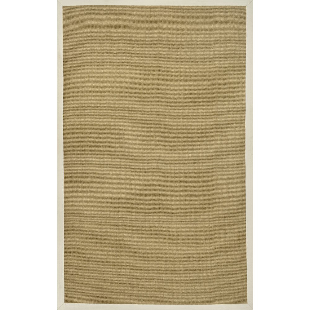 Camden Farmhouse Cottage Border Jute Natural/Beige 8 ft. x 10 ft. Area Rug. Picture 1