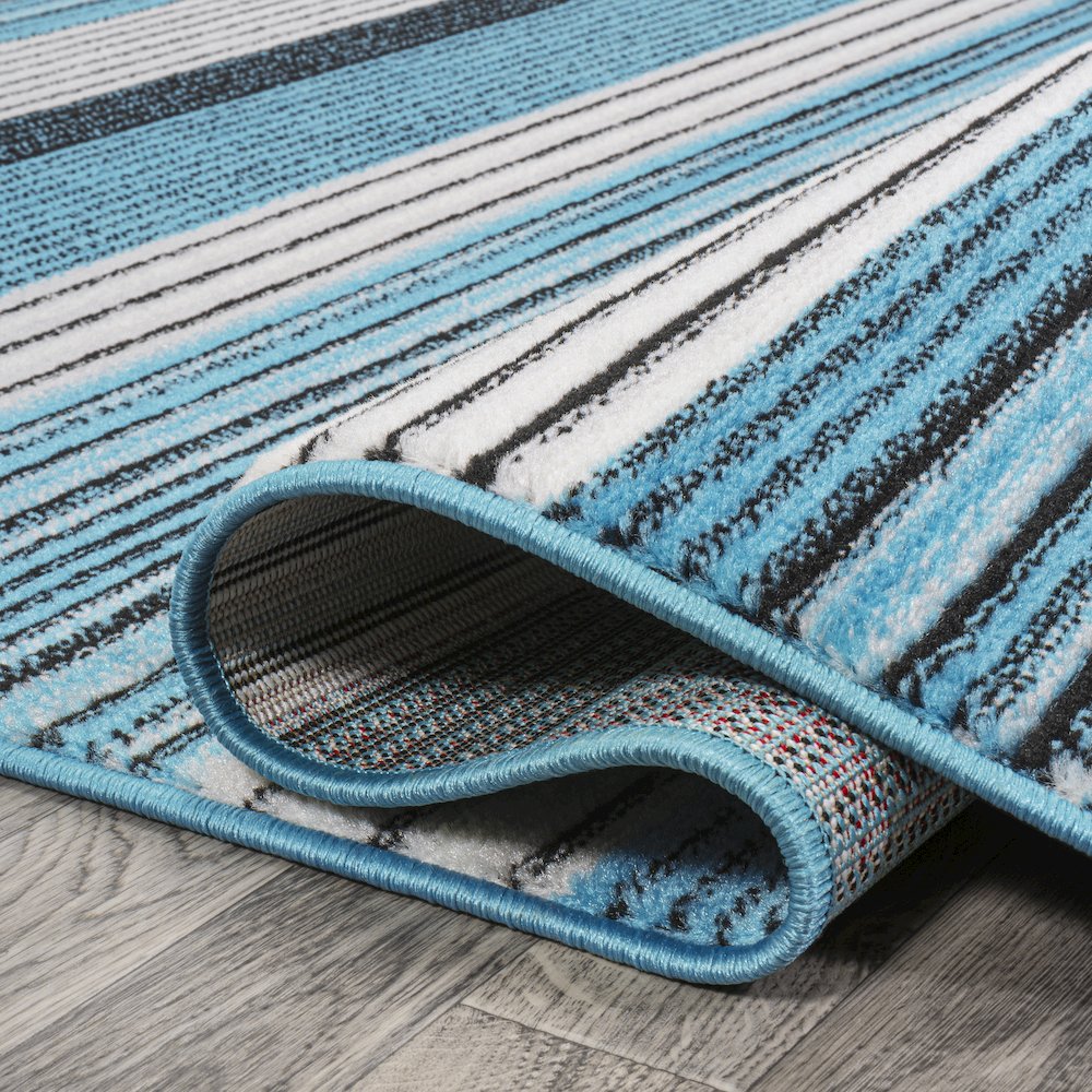 Duxbury Gradient Ticking Striped Area Rug. Picture 9