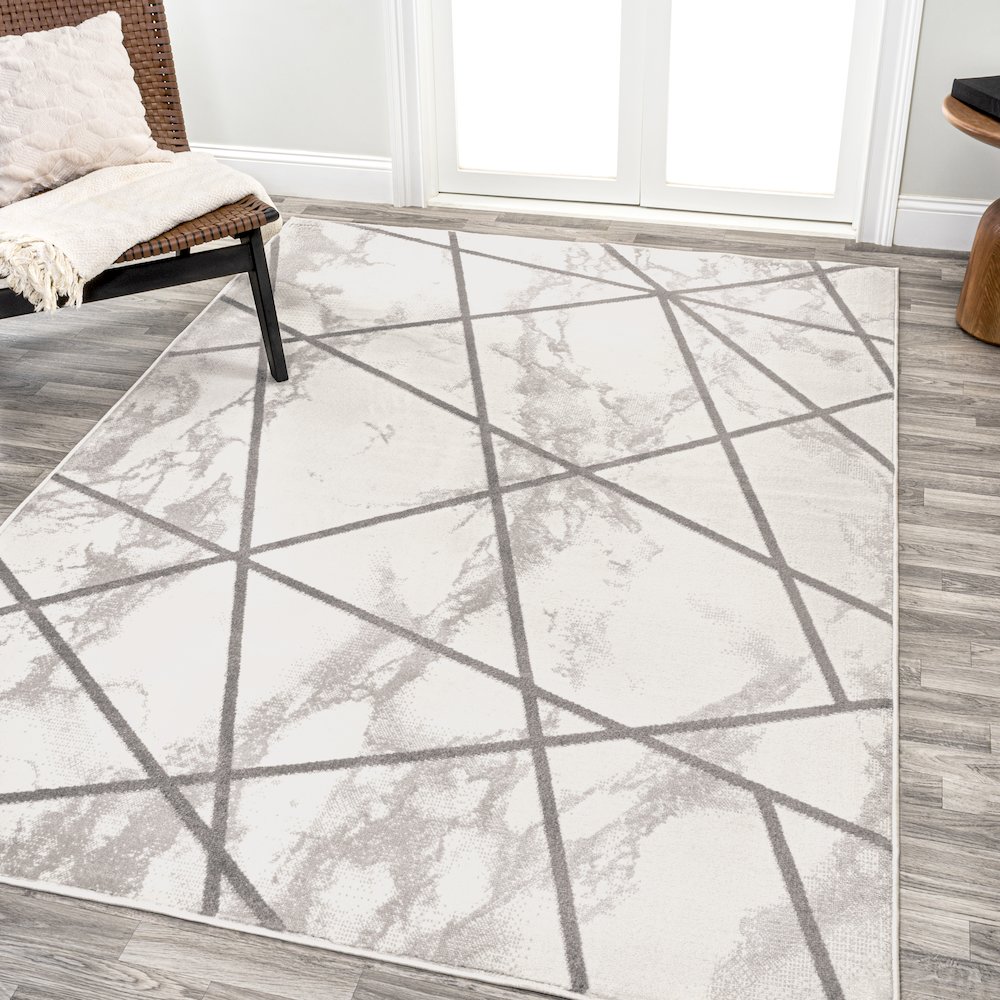 Patras Modern Geometric Marbled Area Rug. Picture 2
