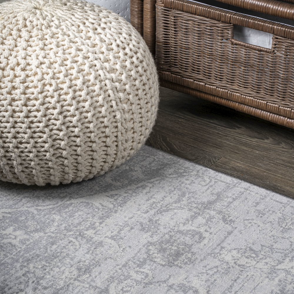 Friv Modern Persian Vintage Medallion Area Rug. Picture 8