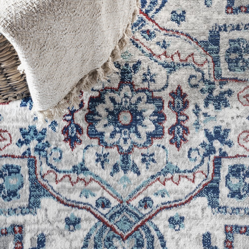 Edison Modern Persian Vintage Medallion Area Rug. Picture 5