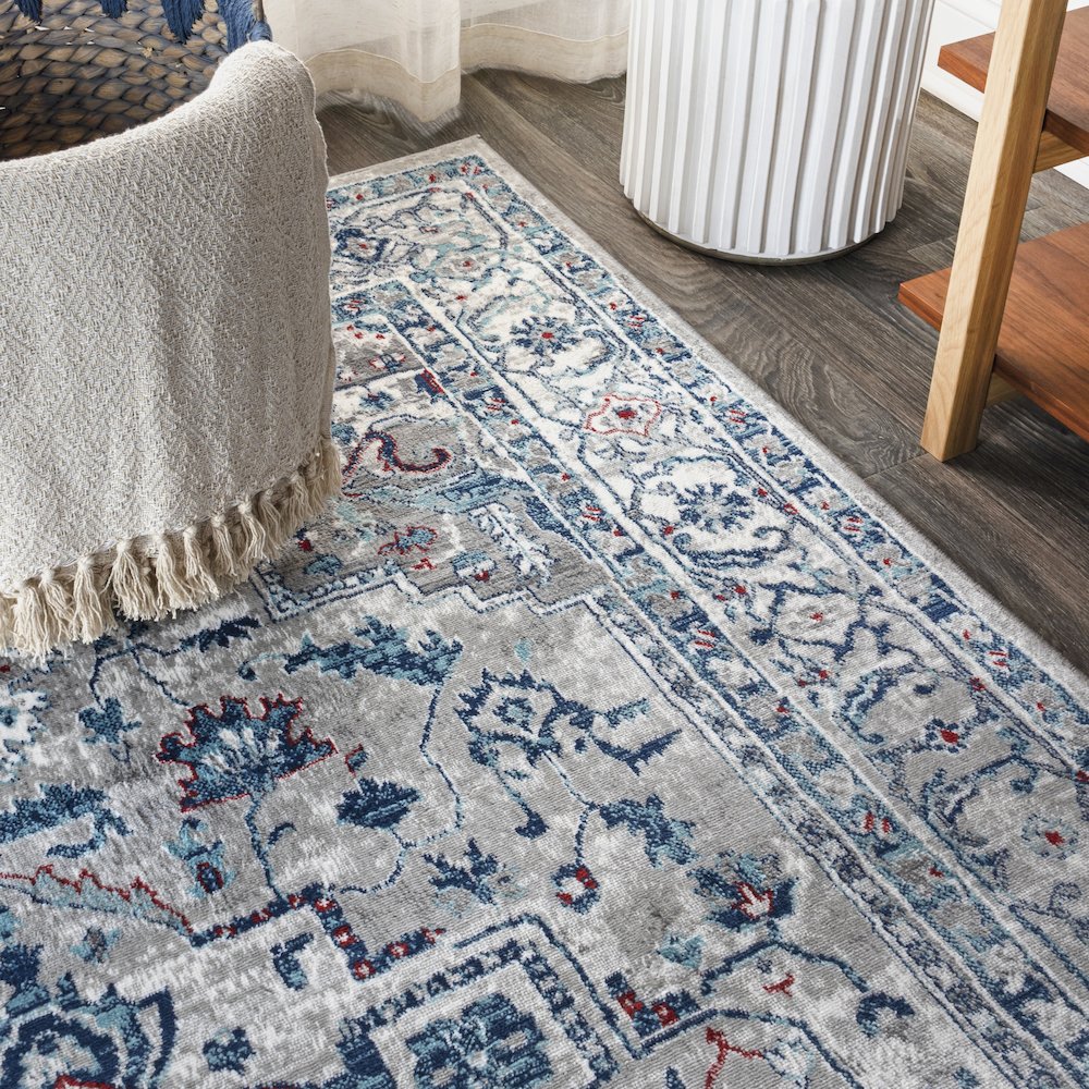 Edison Modern Persian Vintage Medallion Area Rug. Picture 6