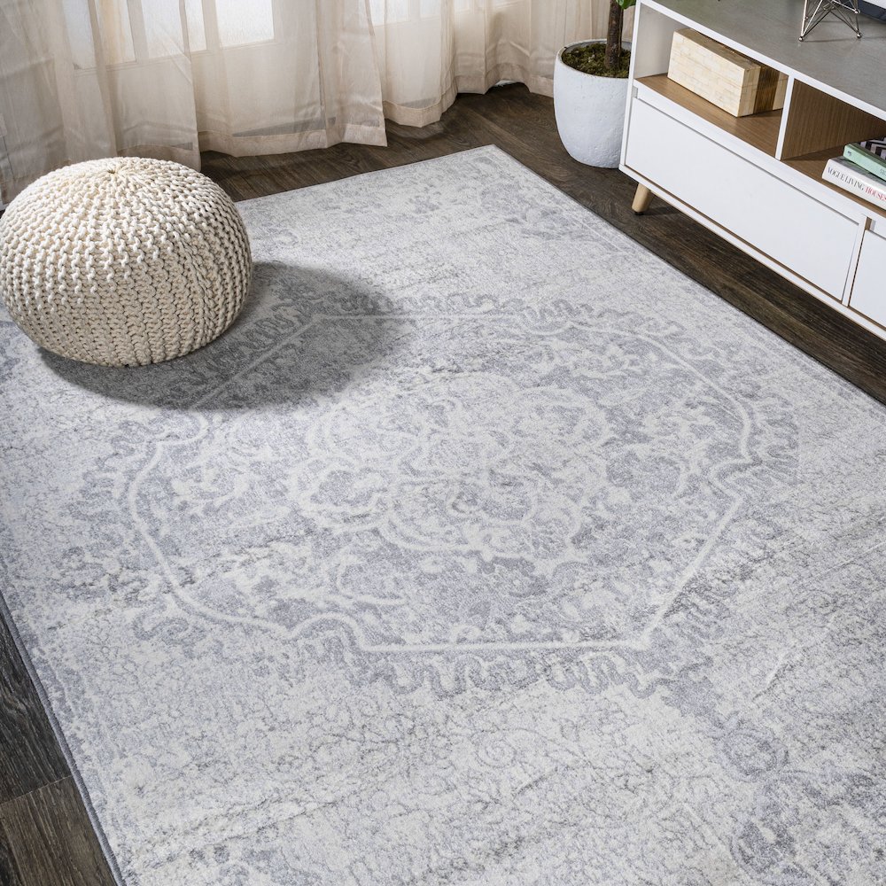 Edison Modern Persian Vintage Medallion Area Rug. Picture 4