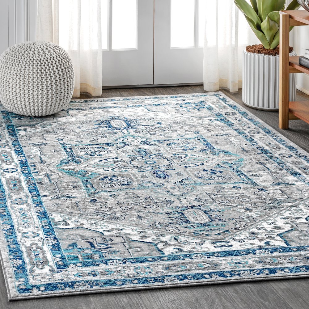 Jerica Modern Persian Vintage Medallion Area Rug. Picture 2