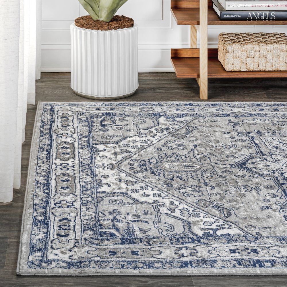 Jerica Modern Persian Vintage Medallion Area Rug. Picture 3