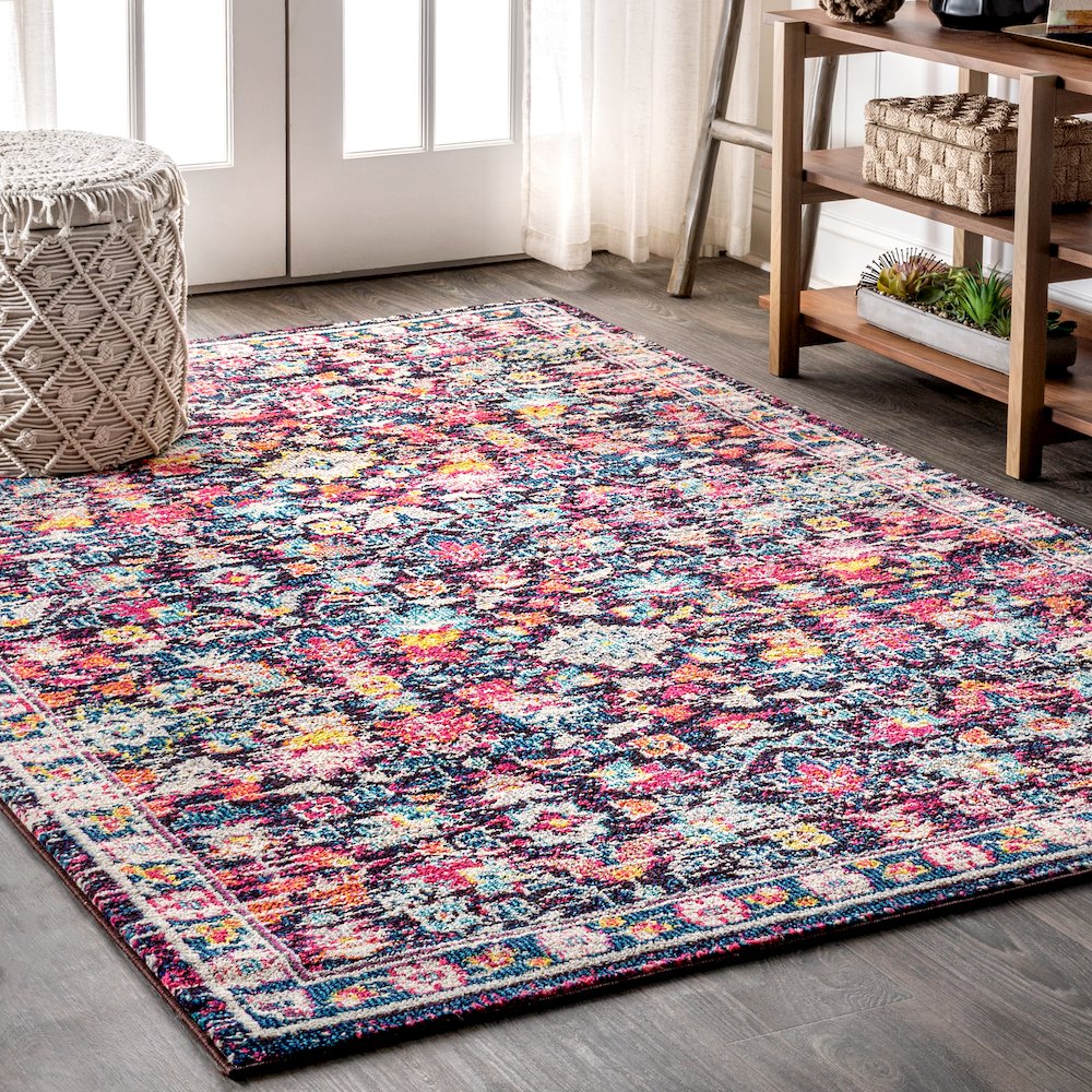 Alfombra Modern Persian Boho Floral Area Rug. Picture 2