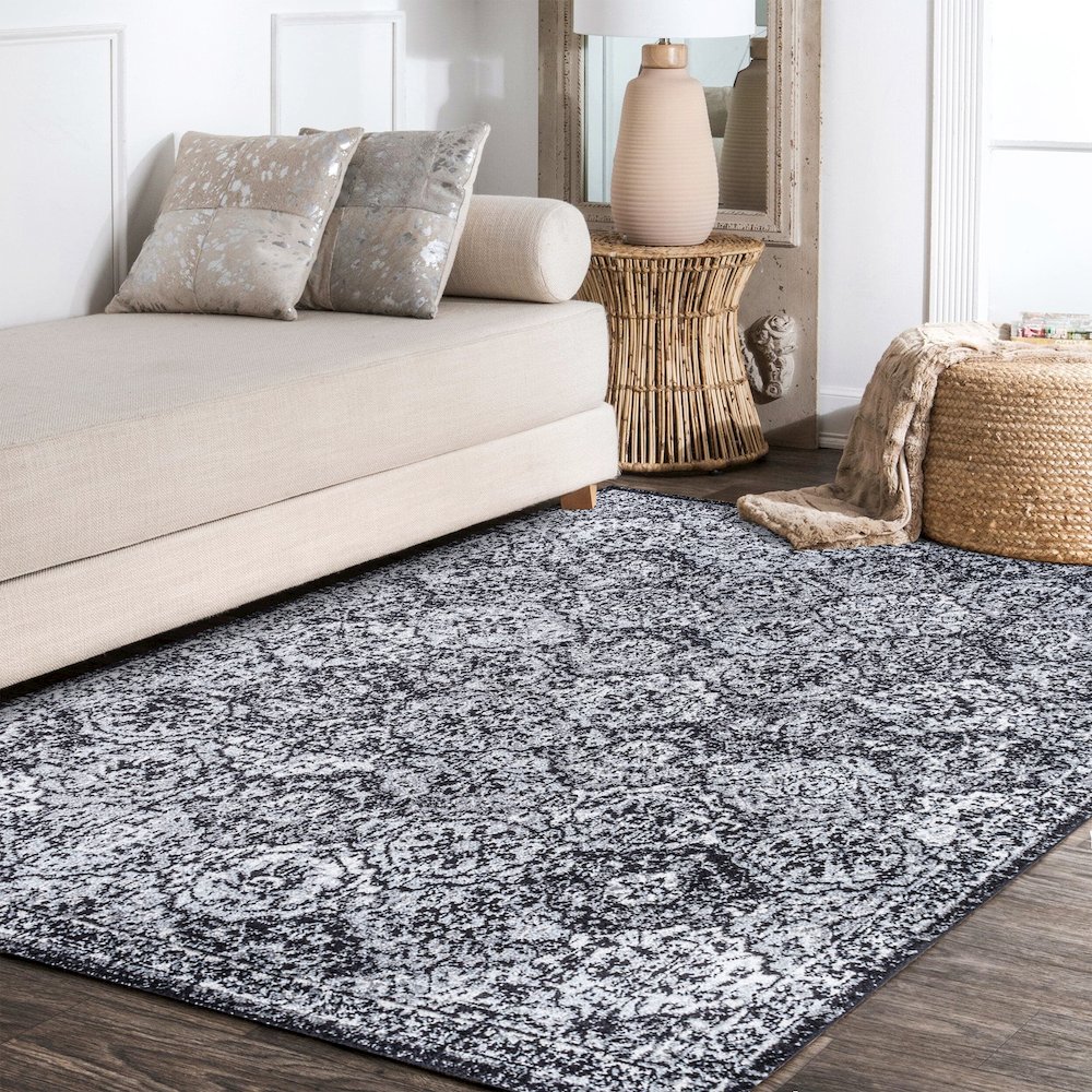 Modern Persian Boho Vintage Trellis Area Rug. Picture 10