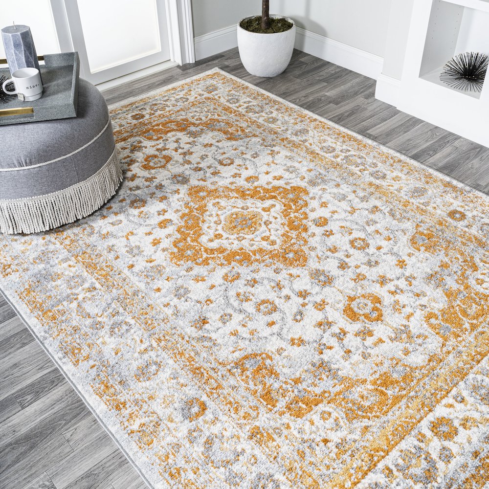 Indhira Ornate Medallion Persian Area Rug. Picture 4