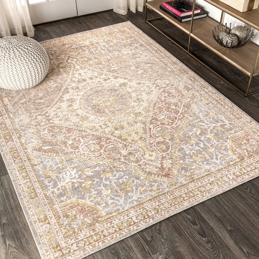 Petras Modern Ornate Medallion Area Rug. Picture 2
