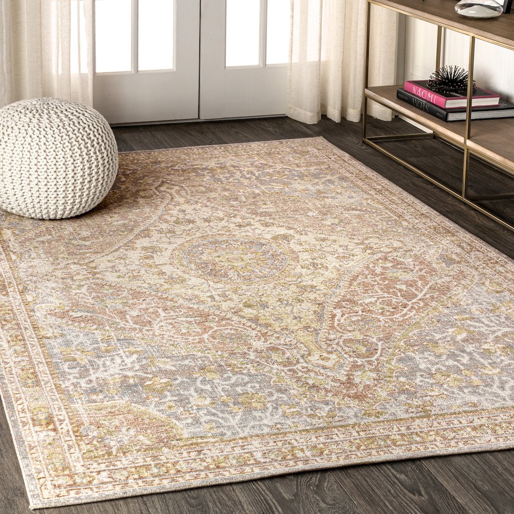 Petras Modern Ornate Medallion Area Rug. Picture 3