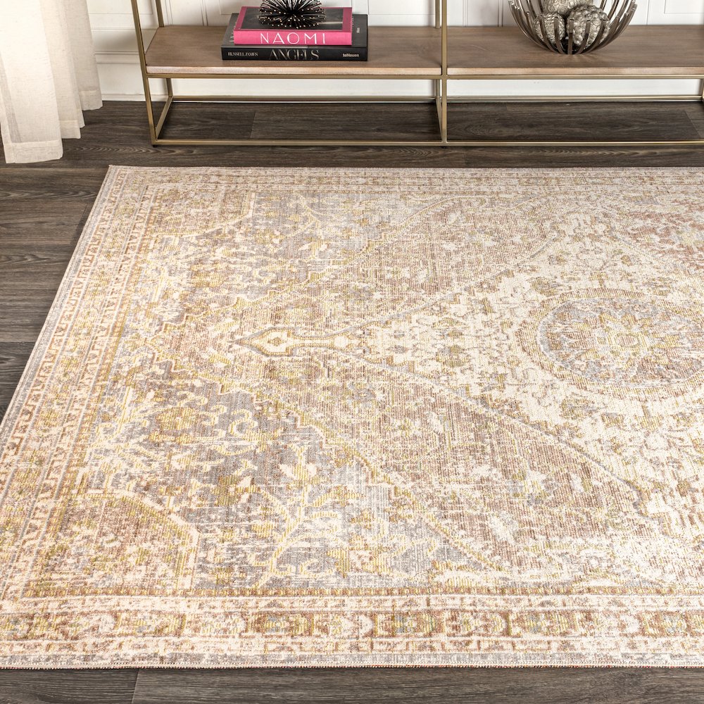Petras Modern Ornate Medallion Area Rug. Picture 4