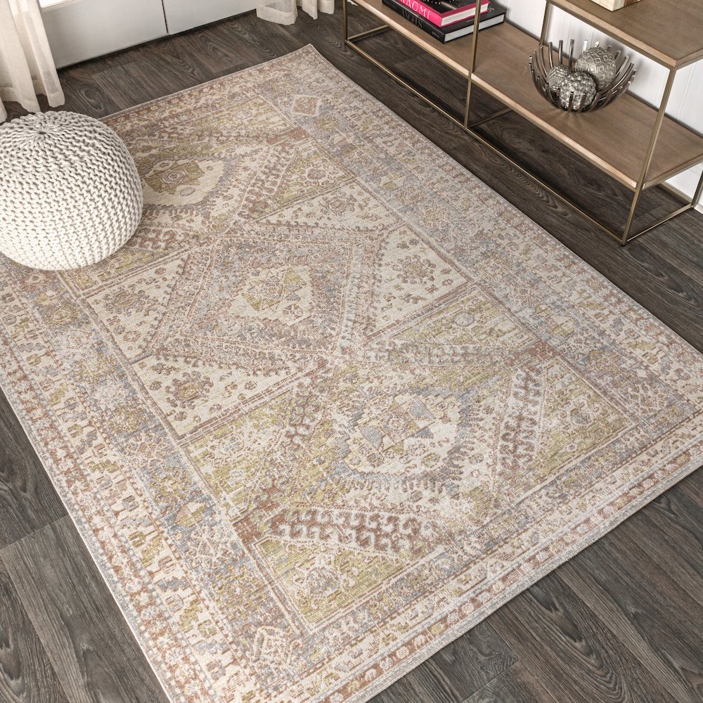 Darija Ornate Geometric Medallion Area Rug. Picture 2