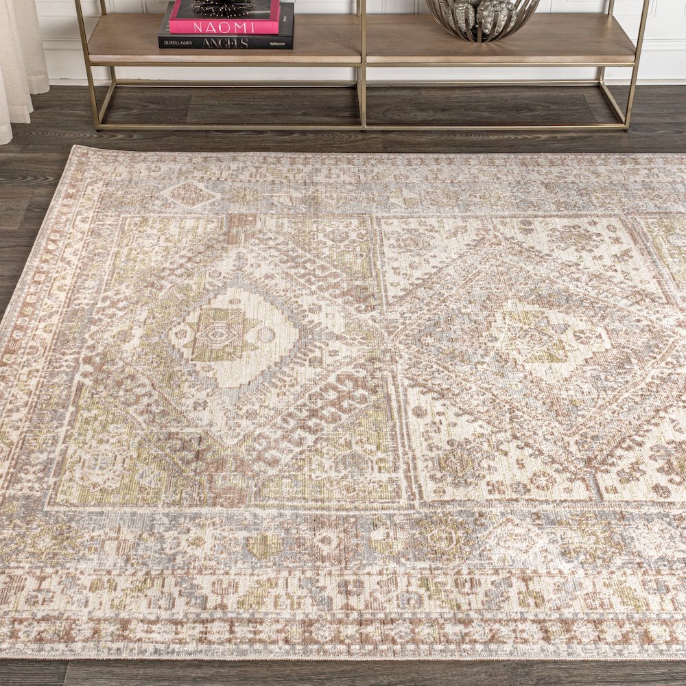 Darija Ornate Geometric Medallion Area Rug. Picture 4