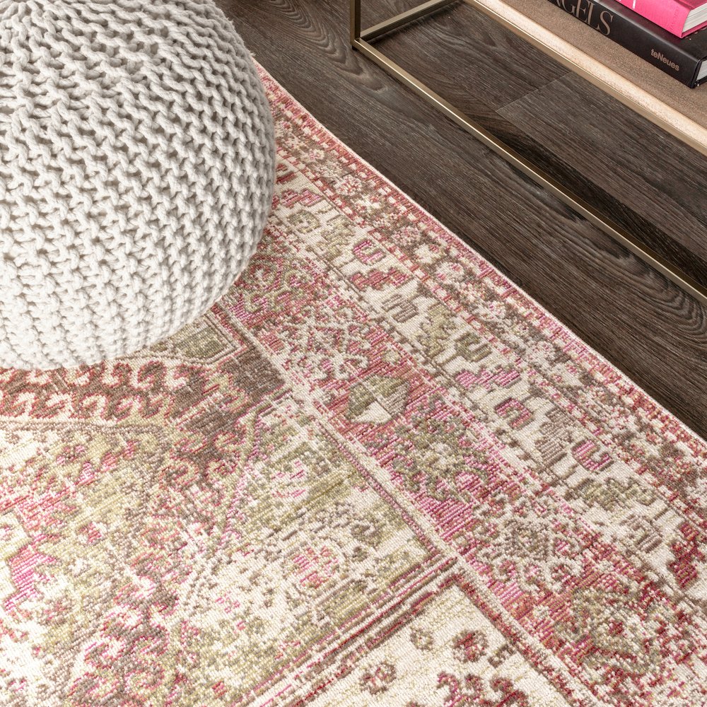 Darija Ornate Geometric Medallion Area Rug. Picture 7