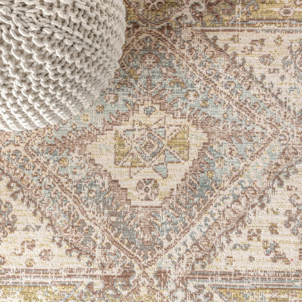 Darija Ornate Geometric Medallion Area Rug. Picture 6