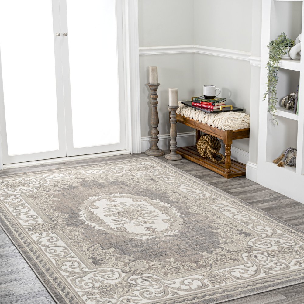 Rosalia Cottage Medallion Area Rug. Picture 5