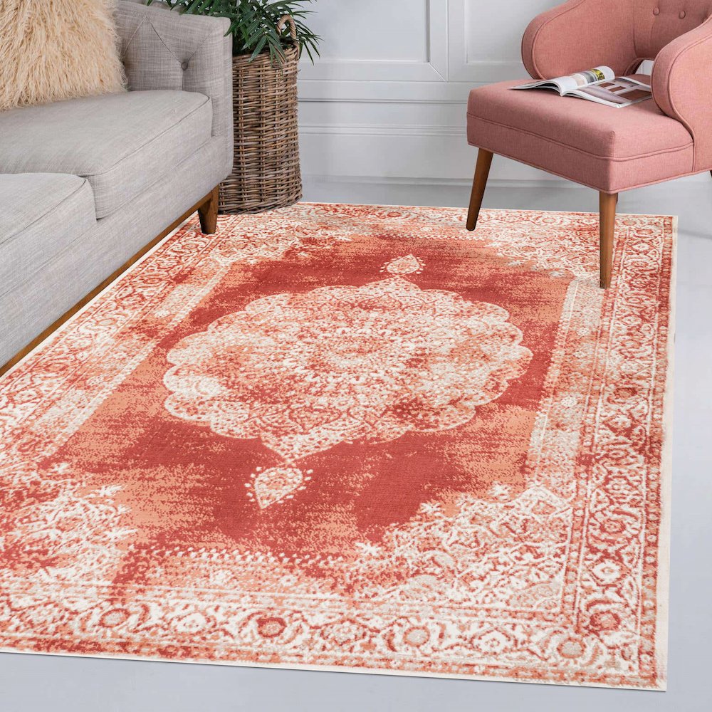 Kelly Rosalia Cottage Medallion Area Rug. Picture 10