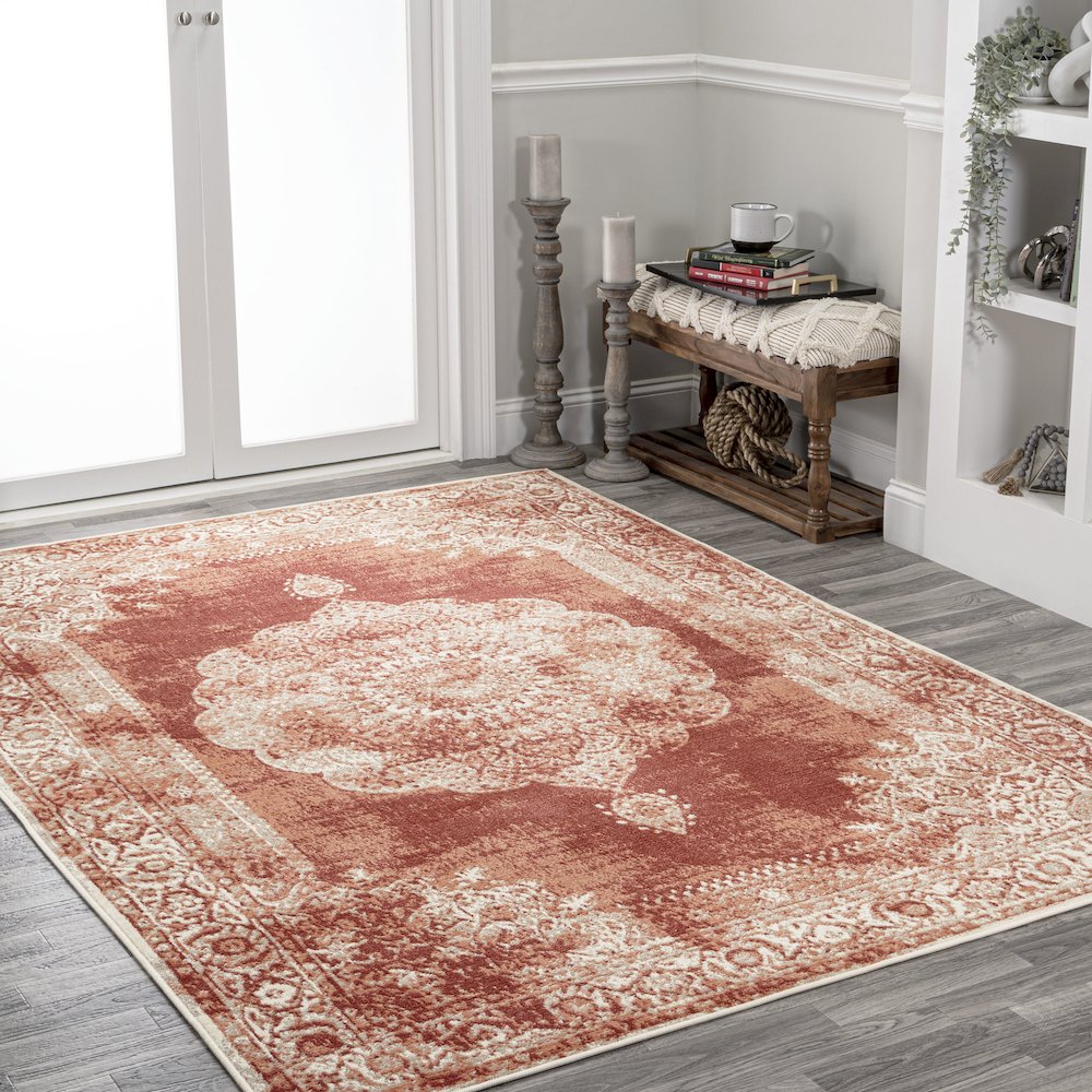 Kelly Rosalia Cottage Medallion Area Rug. Picture 5