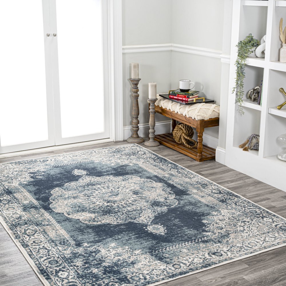 Kelly Rosalia Cottage Medallion Area Rug. Picture 5