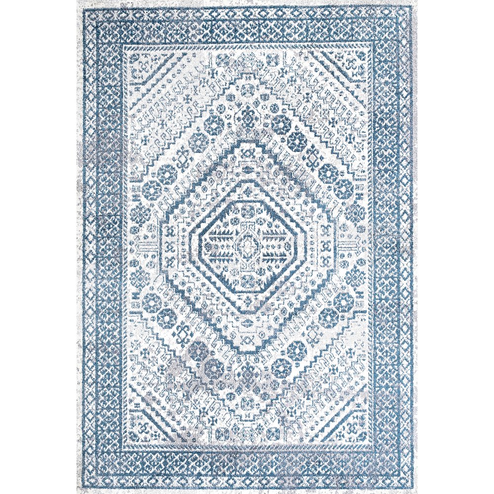 Boho Cottage Medallion Area Rug. Picture 1