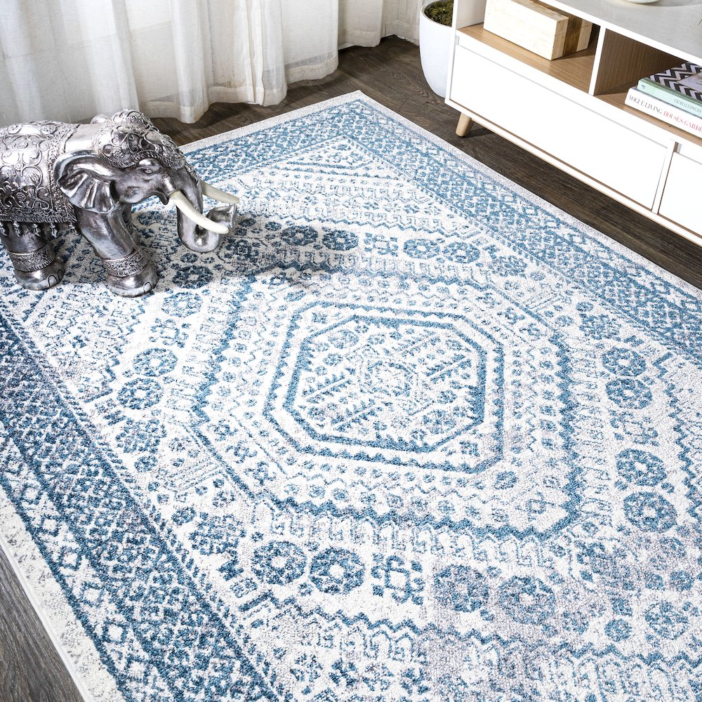 Boho Cottage Medallion Area Rug. Picture 4