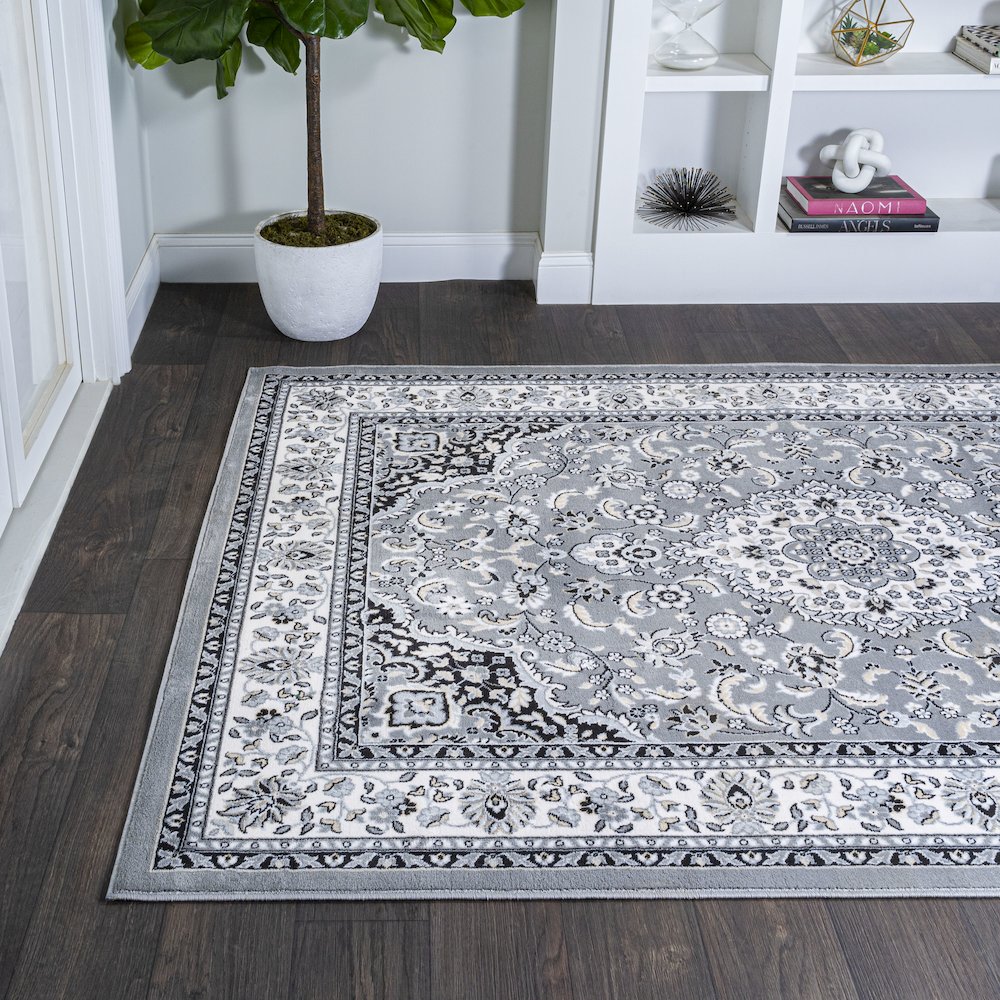 Palmette Modern Persian Floral Area Rug. Picture 3