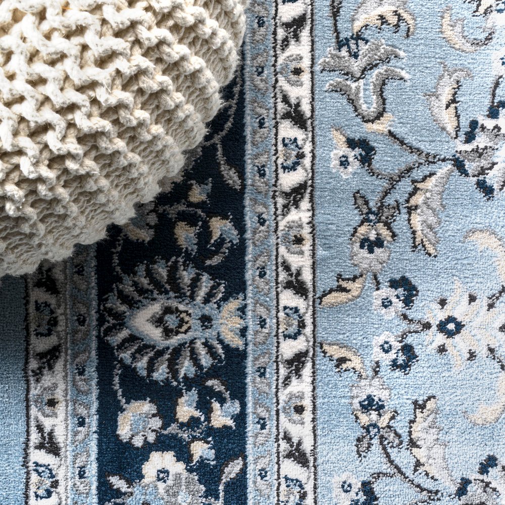 Palmette Modern Persian Floral Area Rug. Picture 6