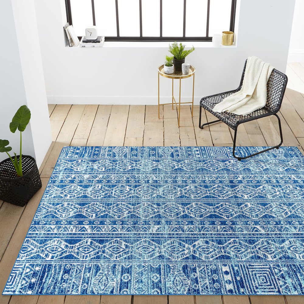 Modern Persian Boho Vintage Tribal Area Rug. Picture 9