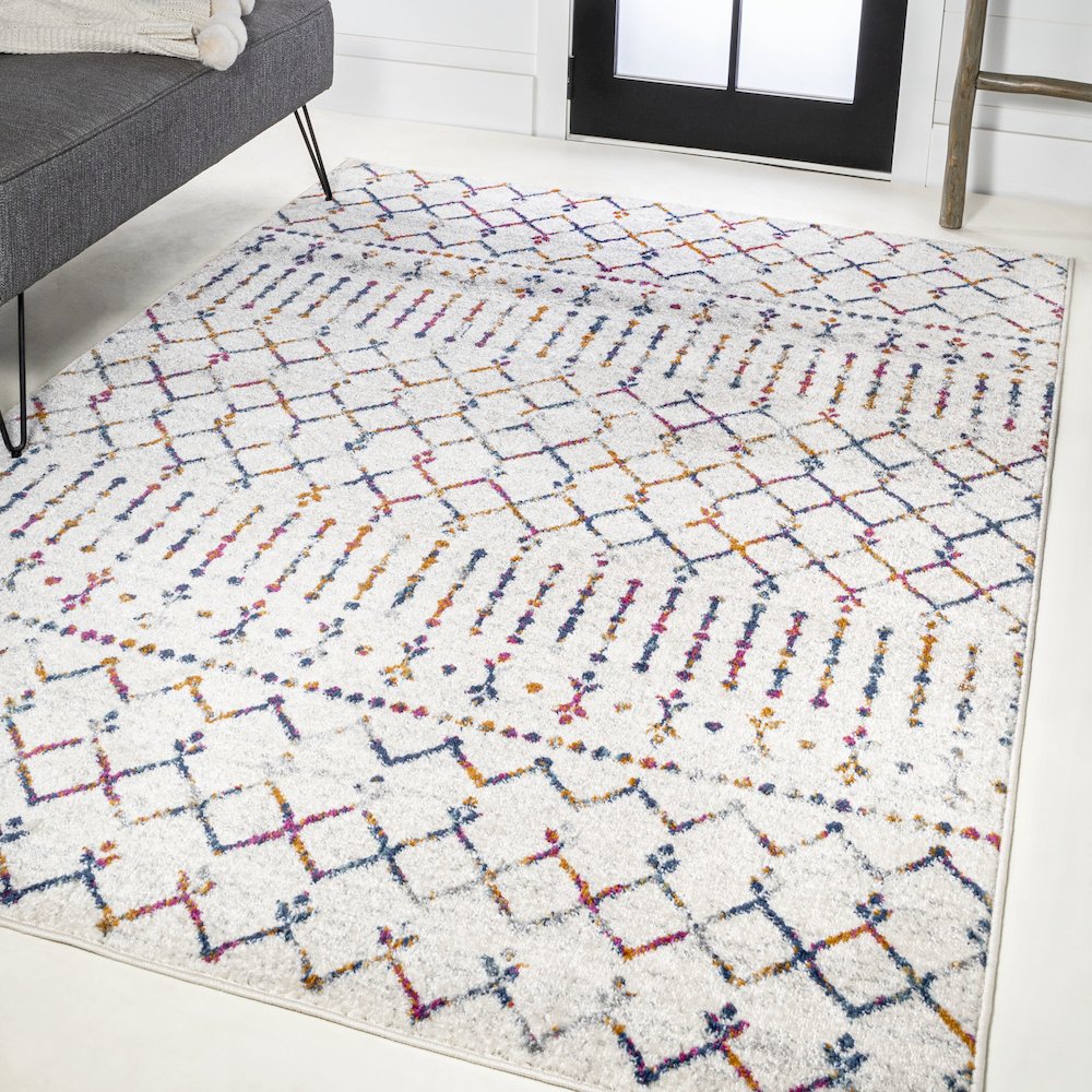 Moroccan Hype Boho Vintage Diamond Area Rug. Picture 2