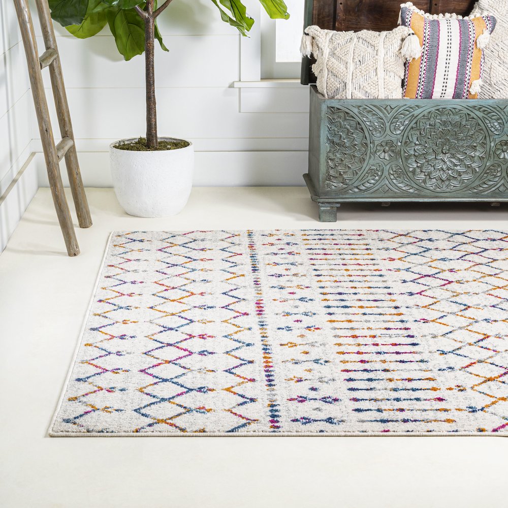 Moroccan Hype Boho Vintage Diamond Area Rug. Picture 3