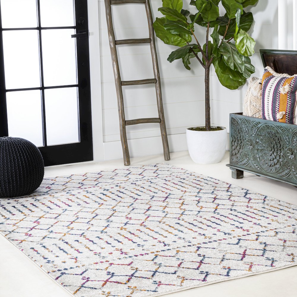 Moroccan Hype Boho Vintage Diamond Area Rug. Picture 5