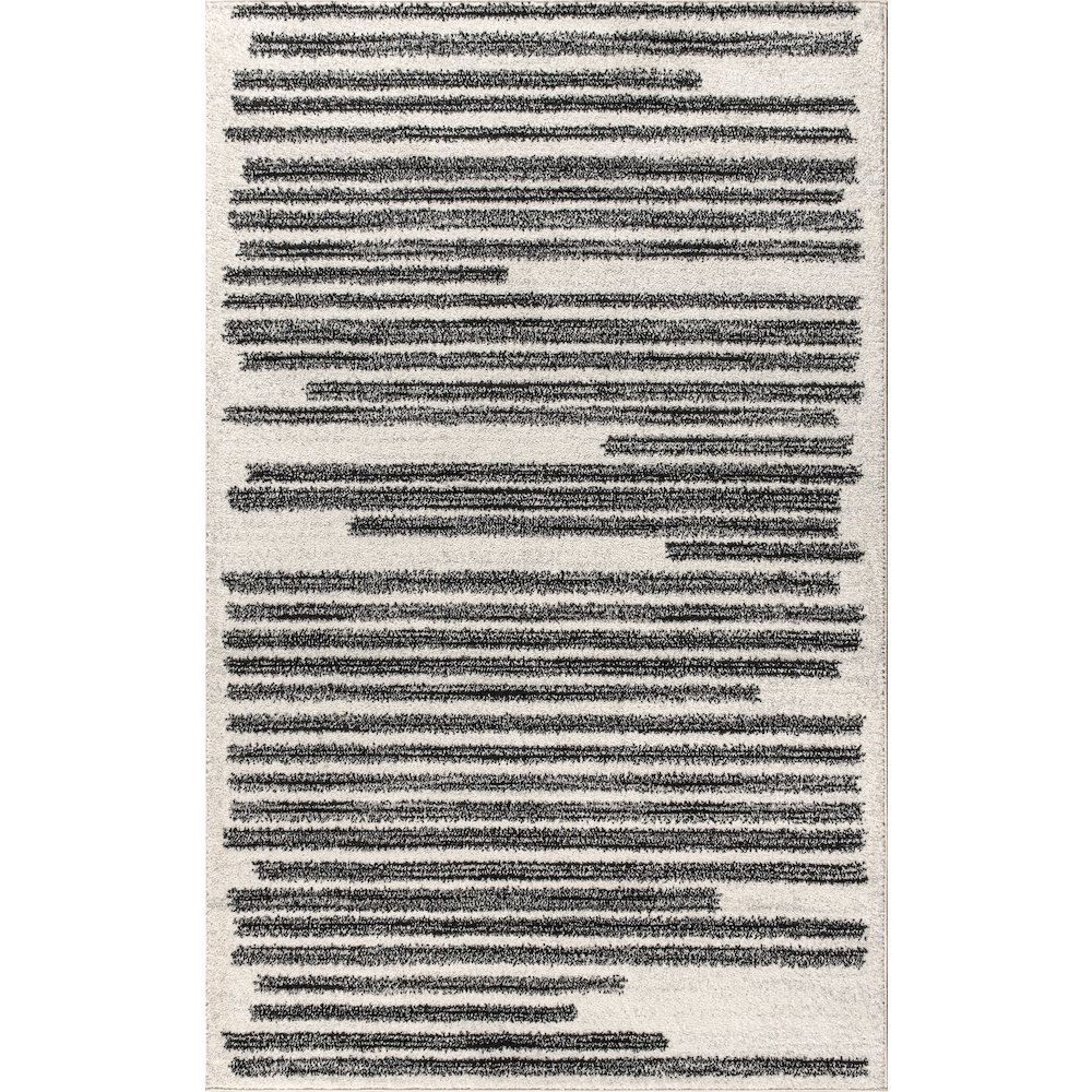 Khalil Modern Berber Stripe Area Rug. Picture 1