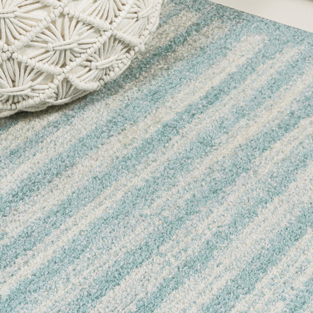 Khalil Modern Berber Stripe Area Rug. Picture 5