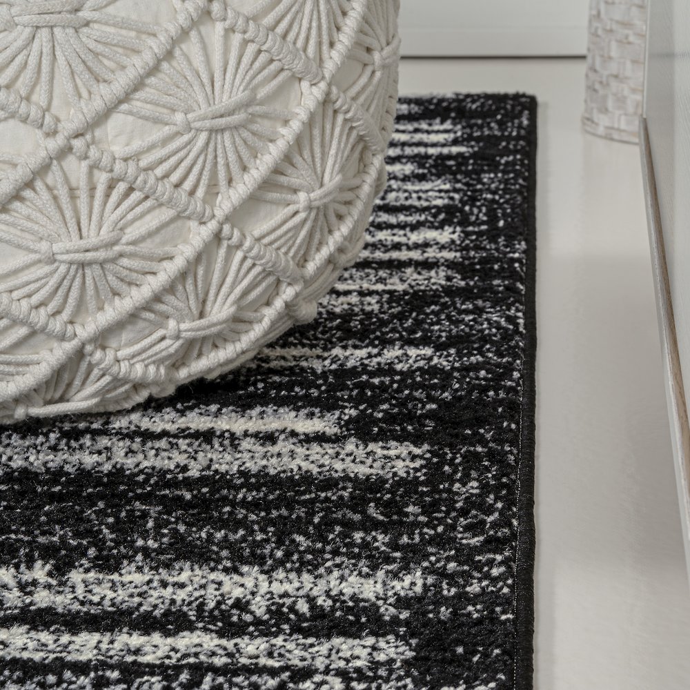 Khalil Modern Berber Stripe Area Rug. Picture 6