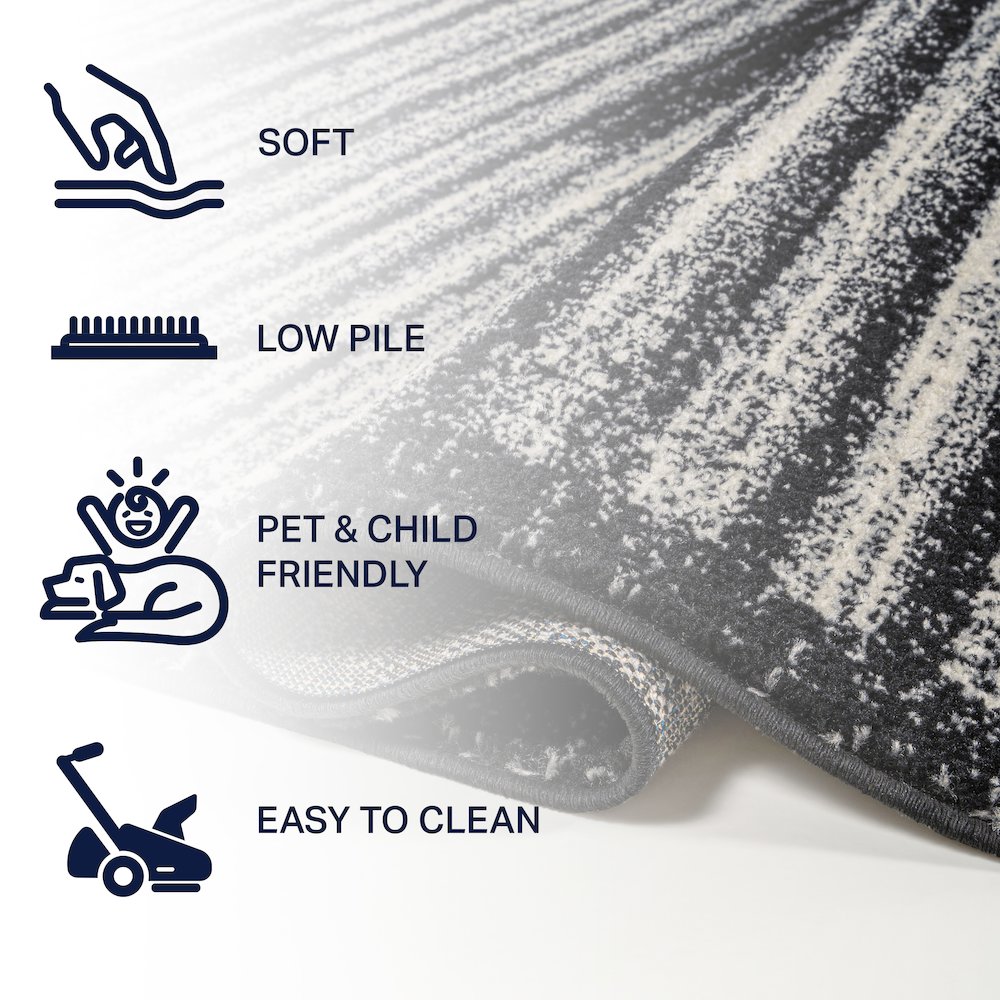Khalil Modern Berber Stripe Area Rug. Picture 8