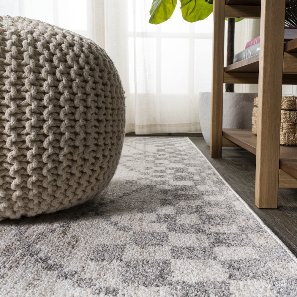 Asilah Moroccan Modern Diamond Area Rug. Picture 10
