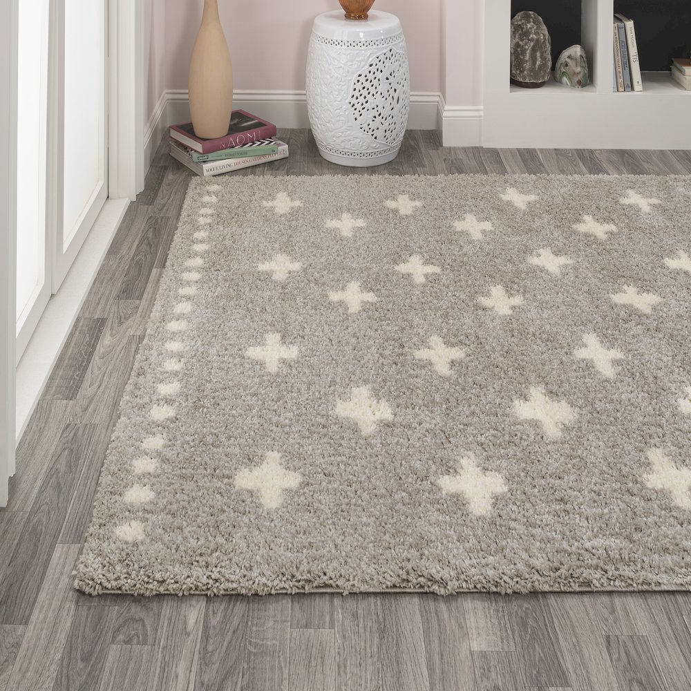 Cristo Berber Geometric Shag Area Rug. Picture 1