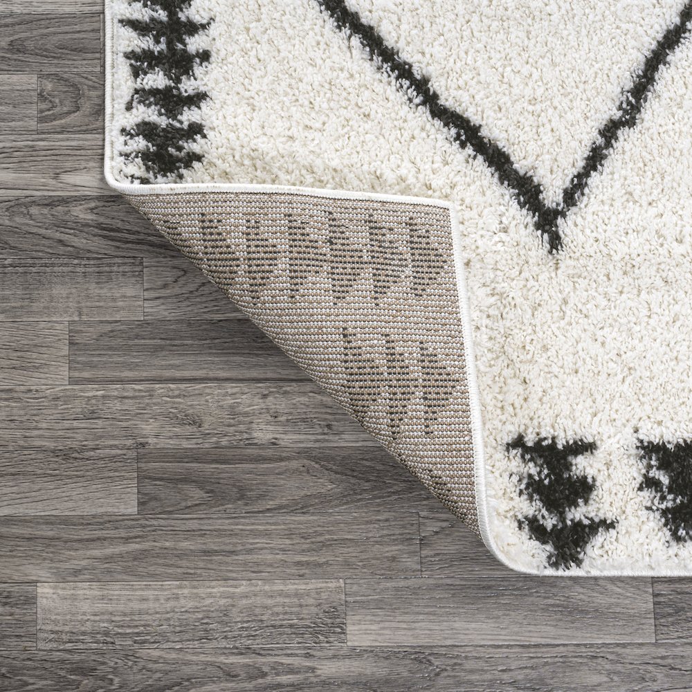 Calvia Moroccan Diamond Shag Area Rug. Picture 6