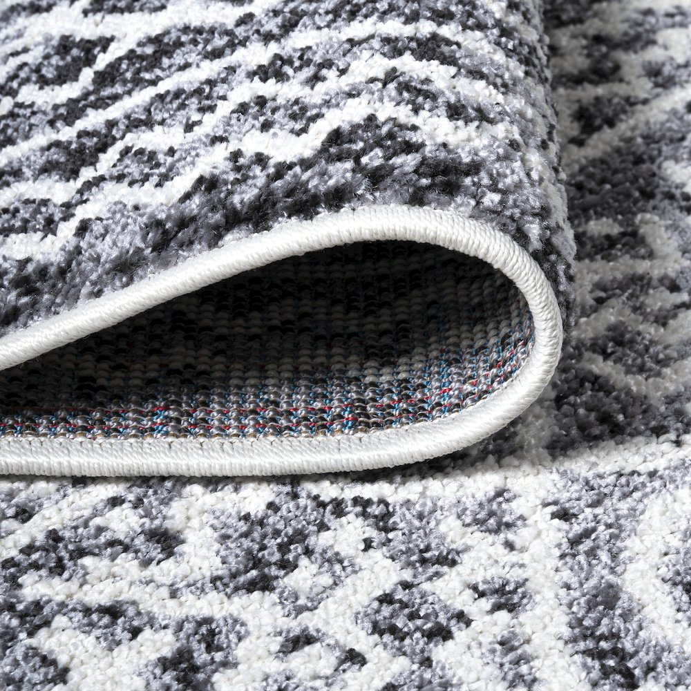 Iften Moroccan Geometric Distressed Area Rug. Picture 9