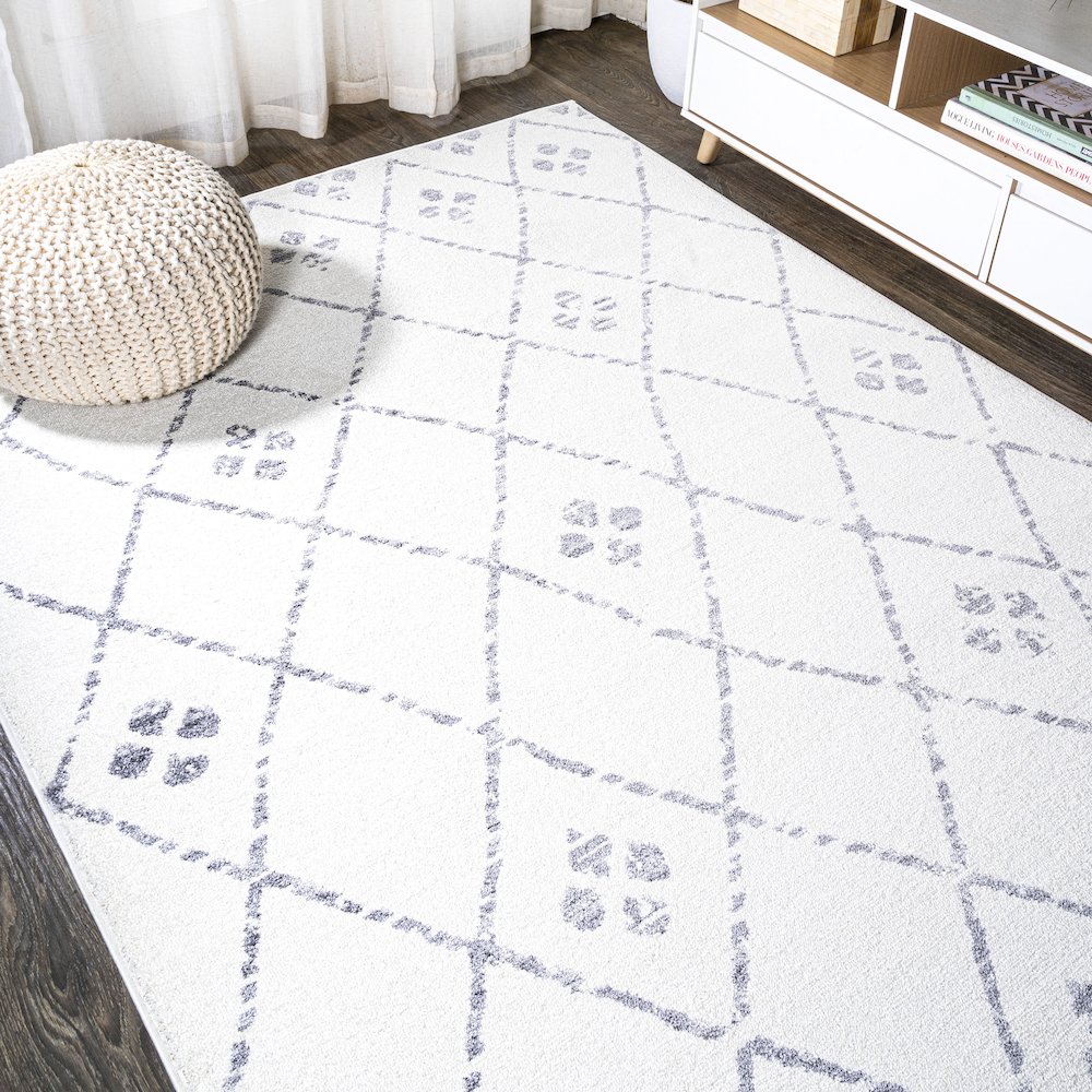 Izil Moroccan Geometric Diamond Area Rug. Picture 4