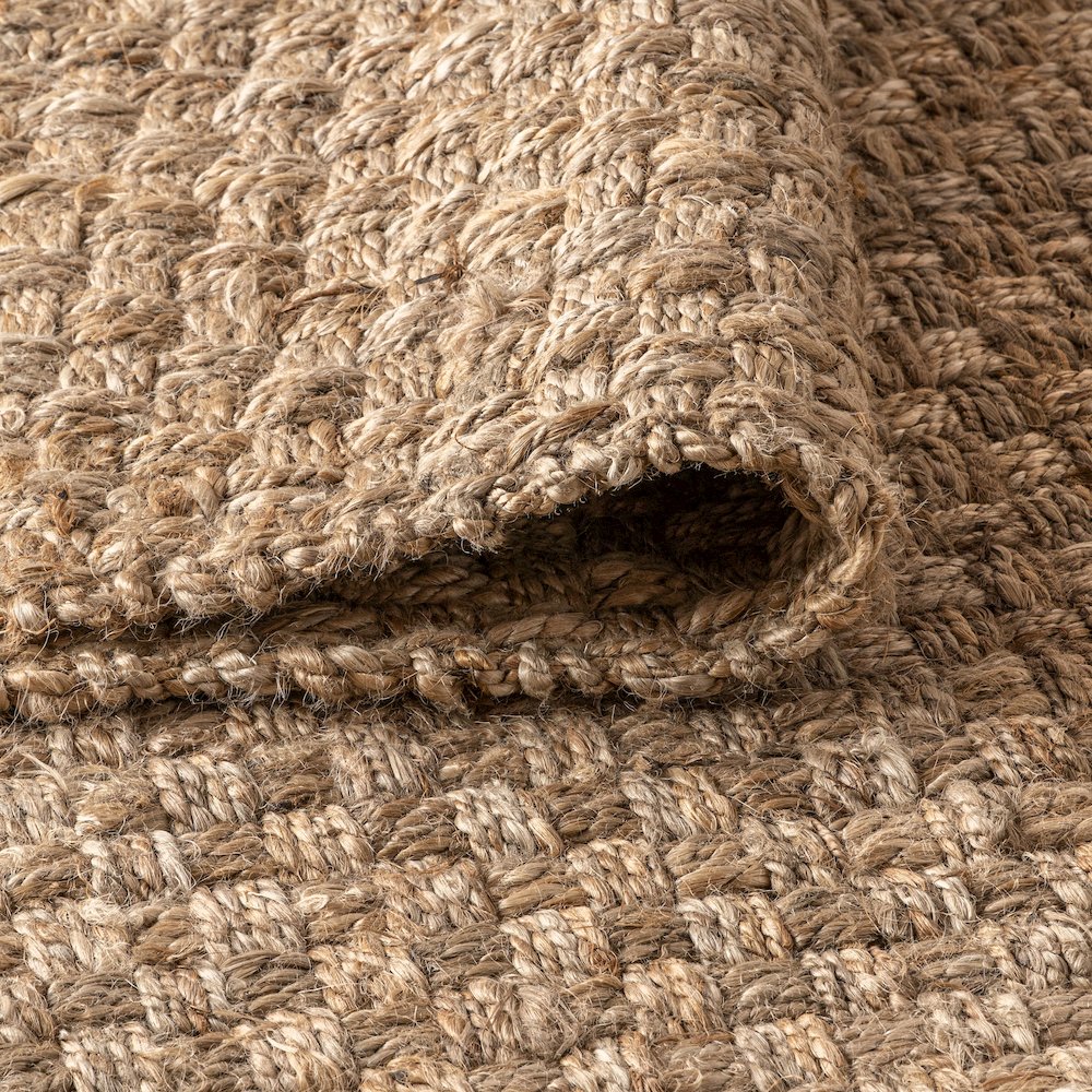 Estera Hand Woven Boucle Chunky Jute Area Rug. Picture 8