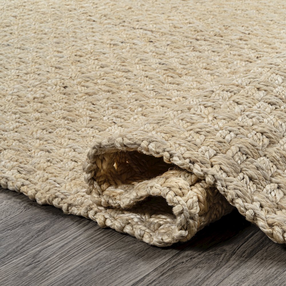 Estera Hand Woven Boucle Chunky Jute Area Rug. Picture 5