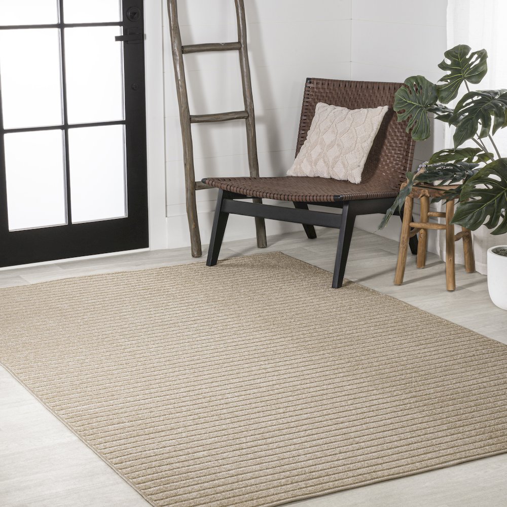 Aarhus Minimalist Scandi Striped Area Rug. Picture 3